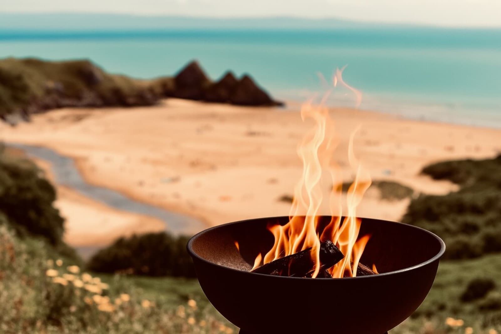 Three Cliffs Bay Holiday Park, Gower Peninsula